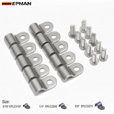 EPMAN 1 Pack Stainless Steel Single Line Clamps Streets Clamp 3/8"&3/16"& 1/4" Fits Fuel, Air, Electrical, Brake, Lines EPLC3375 EPLC3187 EPLC3250